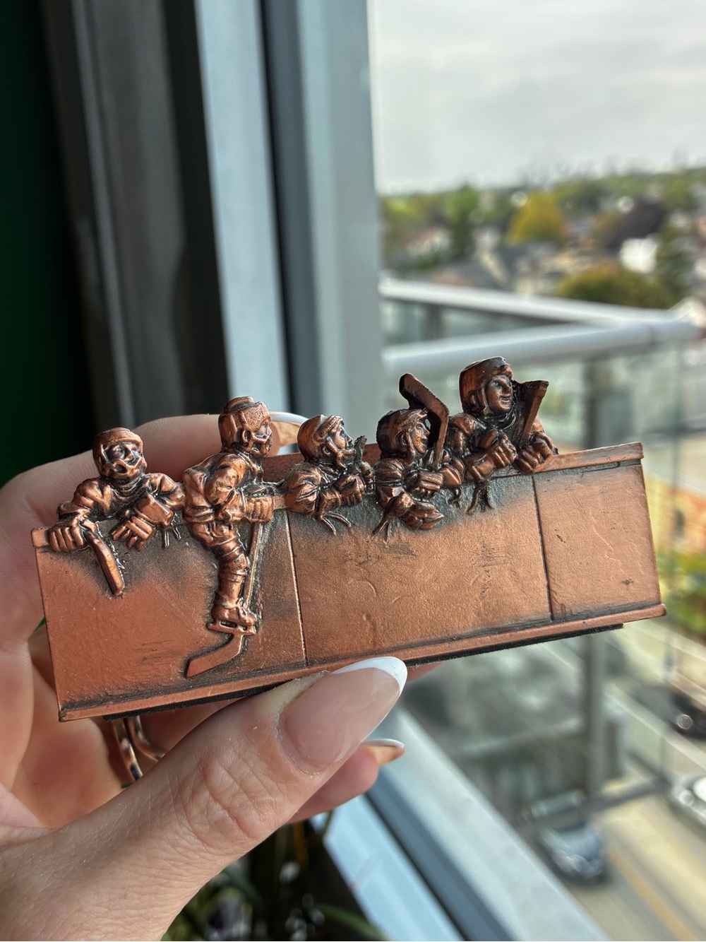 Hockey Hall of Fame “Our Game” Sculpture Business Card Holder. collectors item